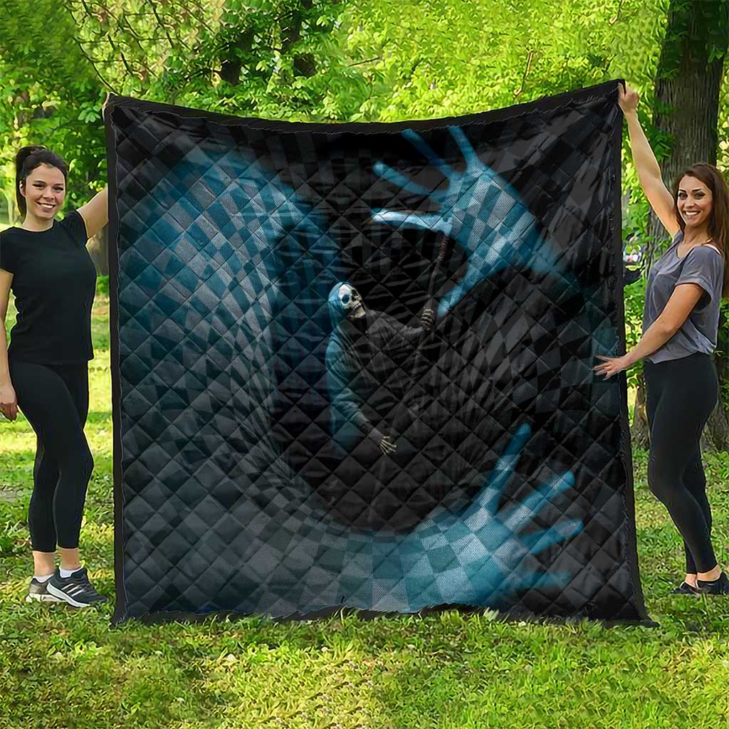 3D Illusion Death Halloween Quilt Y2k Horror Retro Style - Wonder Print Shop