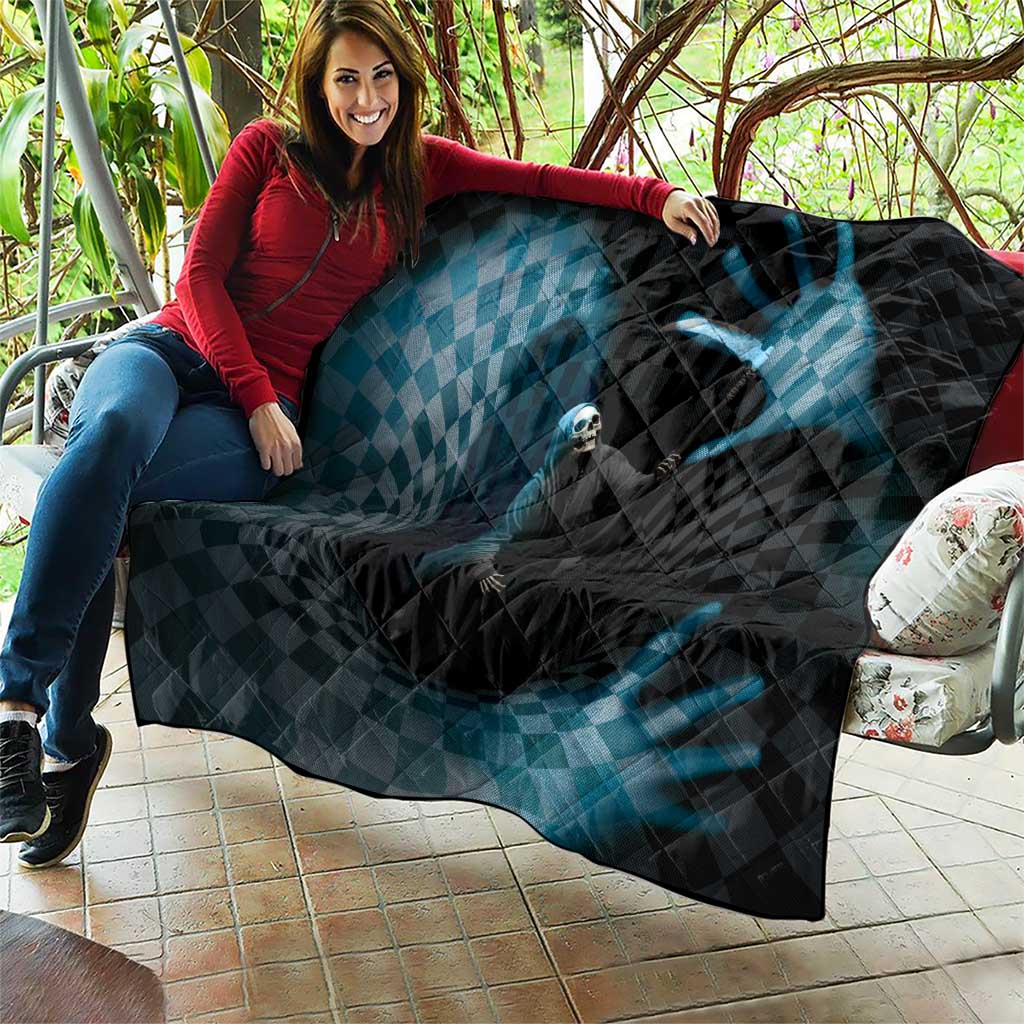 3D Illusion Death Halloween Quilt Y2k Horror Retro Style - Wonder Print Shop