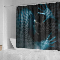 3D Illusion Death Halloween Shower Curtain Y2k Horror Retro Style - Wonder Print Shop