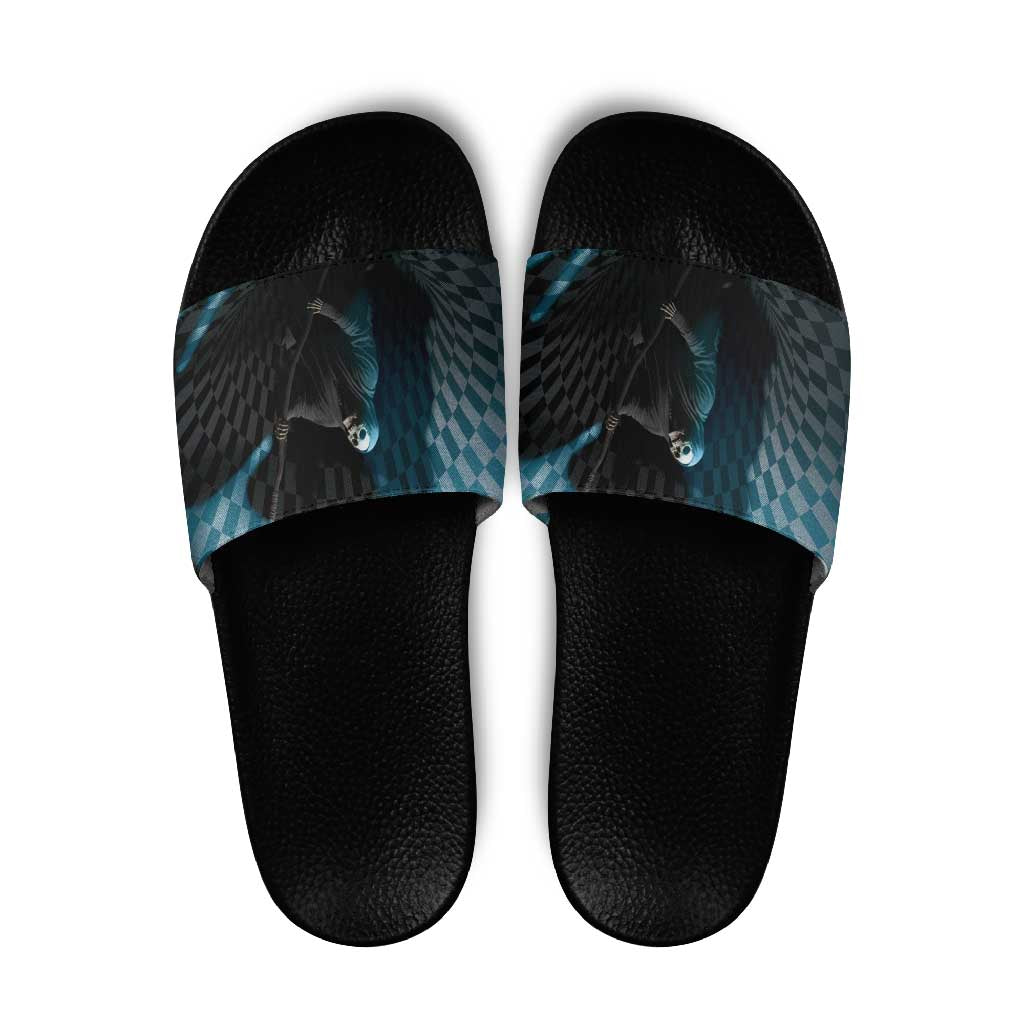 3D Illusion Death Halloween Slide Sandals Y2k Horror Retro Style - Wonder Print Shop