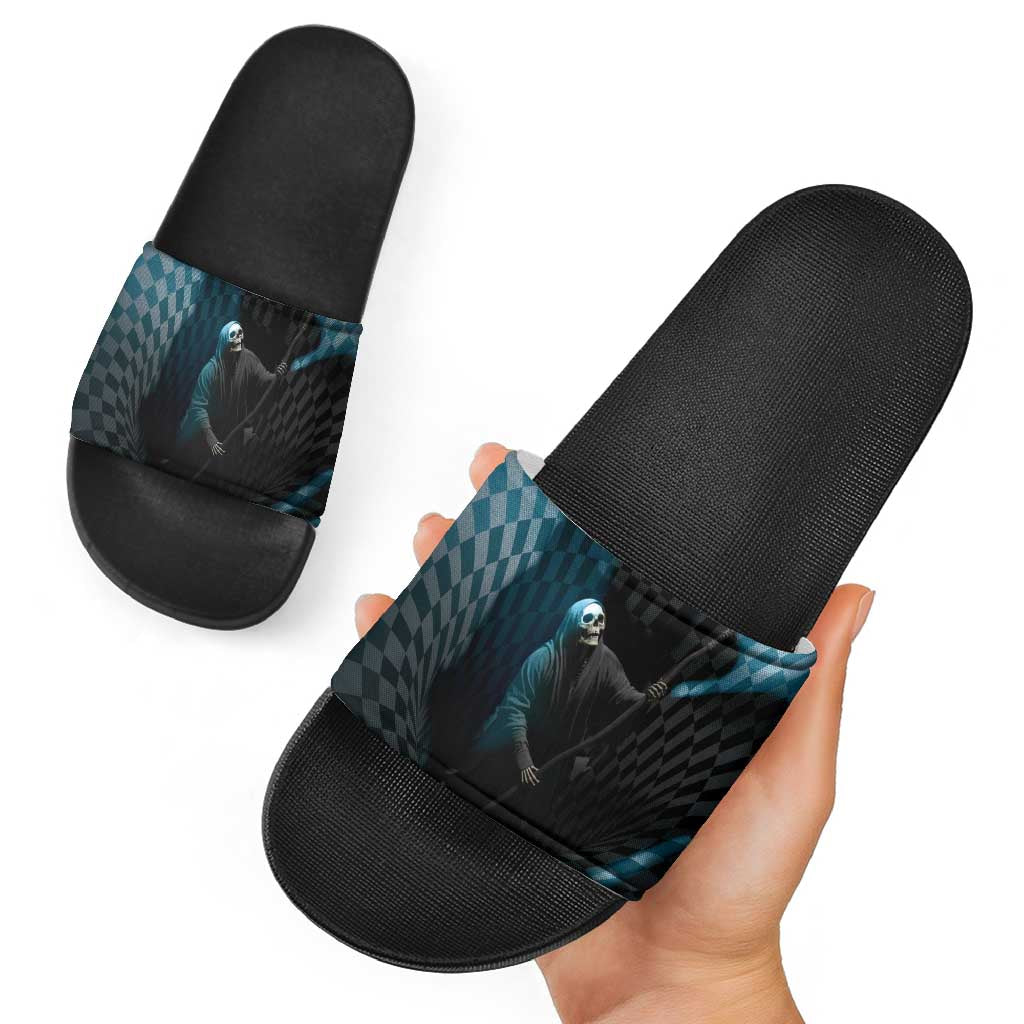 3D Illusion Death Halloween Slide Sandals Y2k Horror Retro Style - Wonder Print Shop
