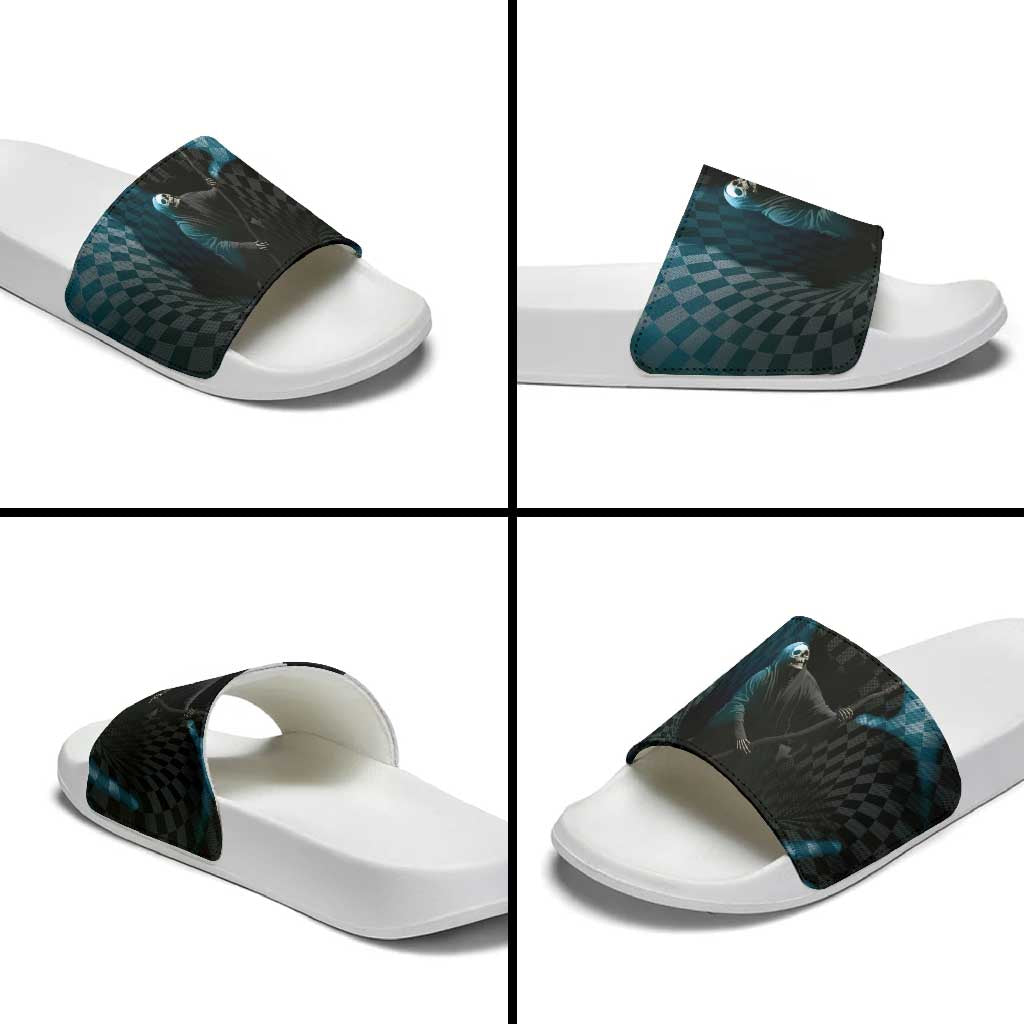 3D Illusion Death Halloween Slide Sandals Y2k Horror Retro Style - Wonder Print Shop