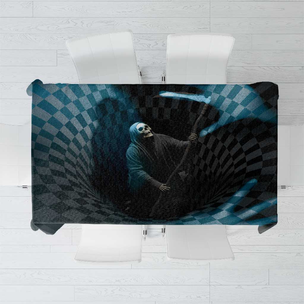 3D Illusion Death Halloween Tablecloth Y2k Horror Retro Style - Wonder Print Shop