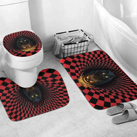 3D Illusion Cat Halloween Bathroom Set Horror Cartoon Style - Wonder Print Shop