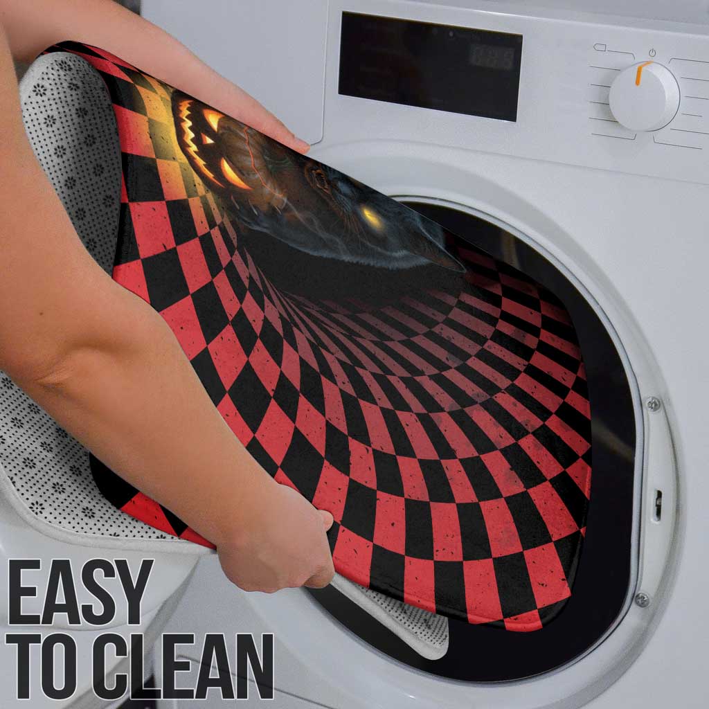 3D Illusion Cat Halloween Bathroom Set Horror Cartoon Style - Wonder Print Shop