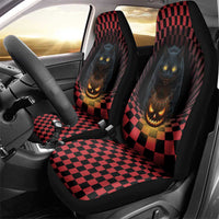 3D Illusion Cat Halloween Car Seat Cover Horror Cartoon Style DT05