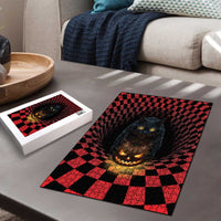 3D Illusion Cat Halloween Puzzle Horror Cartoon Style - Wonder Print Shop