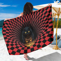 3D Illusion Cat Halloween Sarong Horror Cartoon Style - Wonder Print Shop