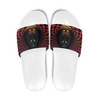 3D Illusion Cat Halloween Slide Sandals Horror Cartoon Style - Wonder Print Shop