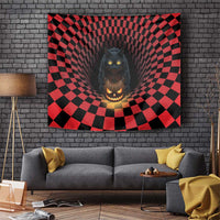 3D Illusion Cat Halloween Tapestry Horror Cartoon Style - Wonder Print Shop