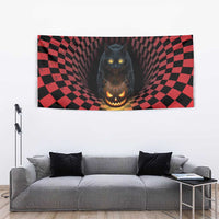 3D Illusion Cat Halloween Tapestry Horror Cartoon Style - Wonder Print Shop