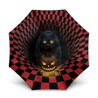 3D Illusion Cat Halloween Umbrella Horror Cartoon Style - Wonder Print Shop