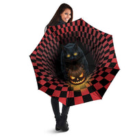 3D Illusion Cat Halloween Umbrella Horror Cartoon Style - Wonder Print Shop