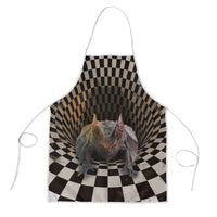 3D Illusion Bat Halloween Apron Horror Style - Wonder Print Shop