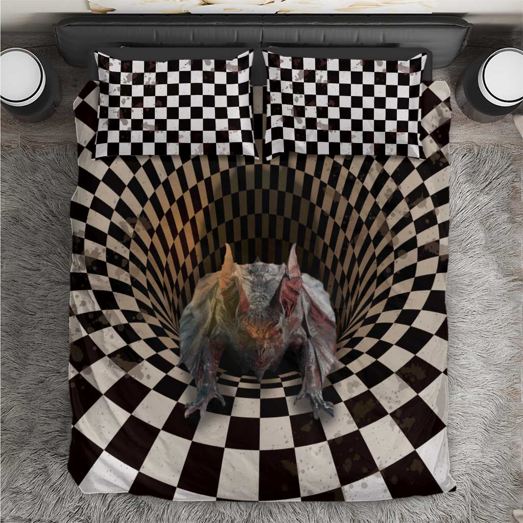 3D Illusion Bat Halloween Bedding Set Horror Style DT05