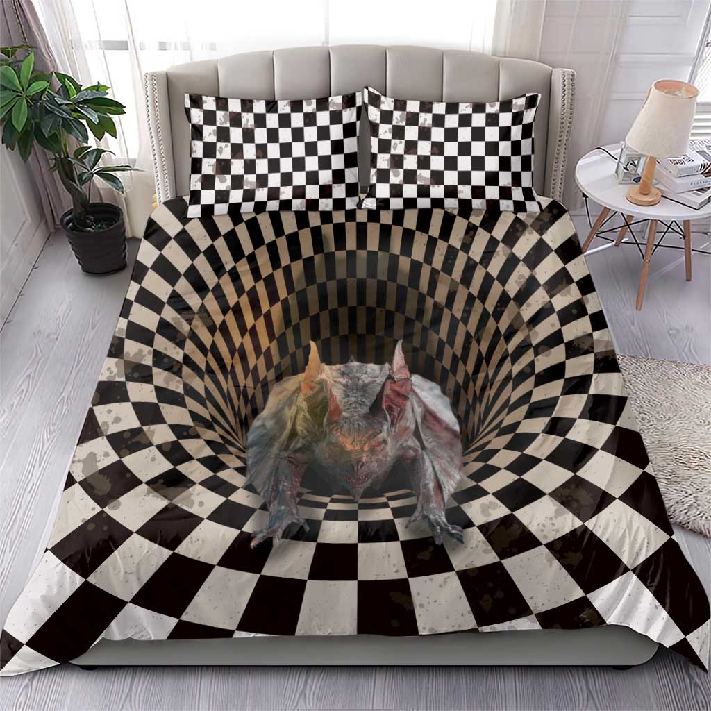 3D Illusion Bat Halloween Bedding Set Horror Style DT05