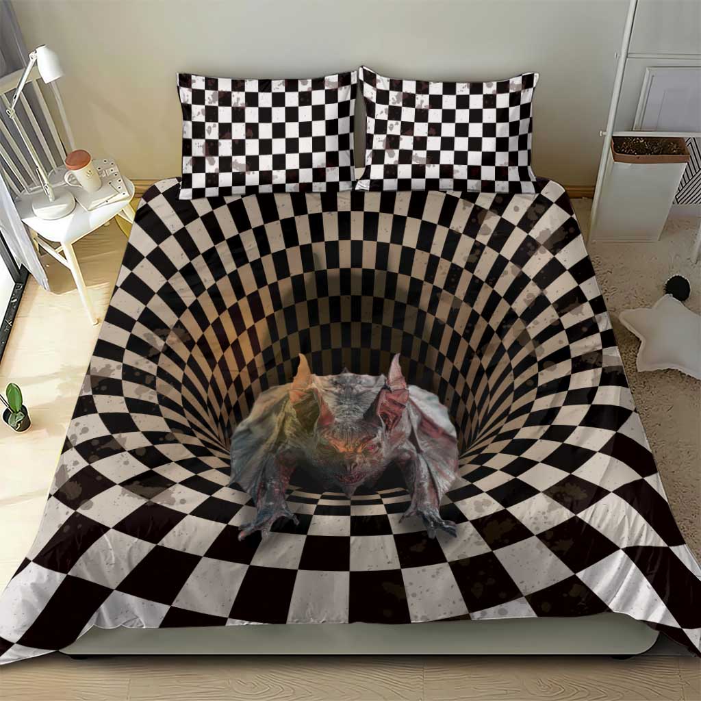 3D Illusion Bat Halloween Bedding Set Horror Style DT05