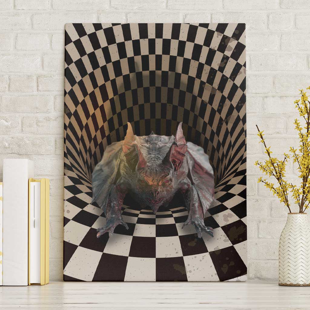3D Illusion Bat Halloween Canvas Wall Art Horror Style - Wonder Print Shop