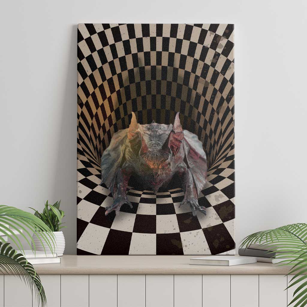 3D Illusion Bat Halloween Canvas Wall Art Horror Style - Wonder Print Shop