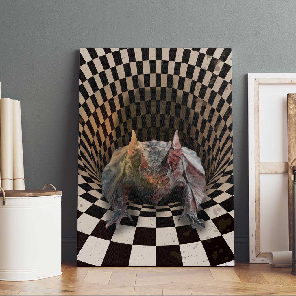 3D Illusion Bat Halloween Canvas Wall Art Horror Style - Wonder Print Shop