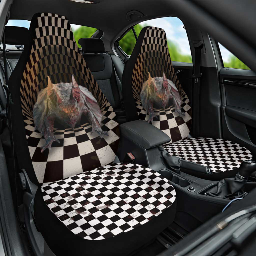 3D Illusion Bat Halloween Car Seat Cover Horror Style DT05