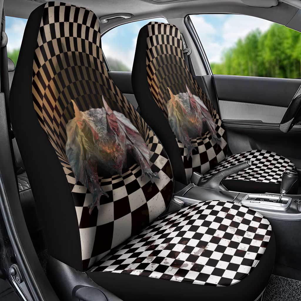 3D Illusion Bat Halloween Car Seat Cover Horror Style DT05