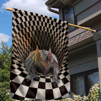 3D Illusion Bat Halloween Garden Flag Horror Style - Wonder Print Shop