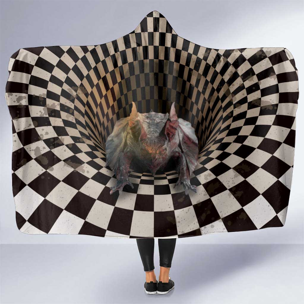 3D Illusion Bat Halloween Hooded Blanket Horror Style - Wonder Print Shop