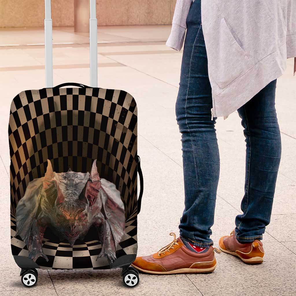 3D Illusion Bat Halloween Luggage Cover Horror Style - Wonder Print Shop