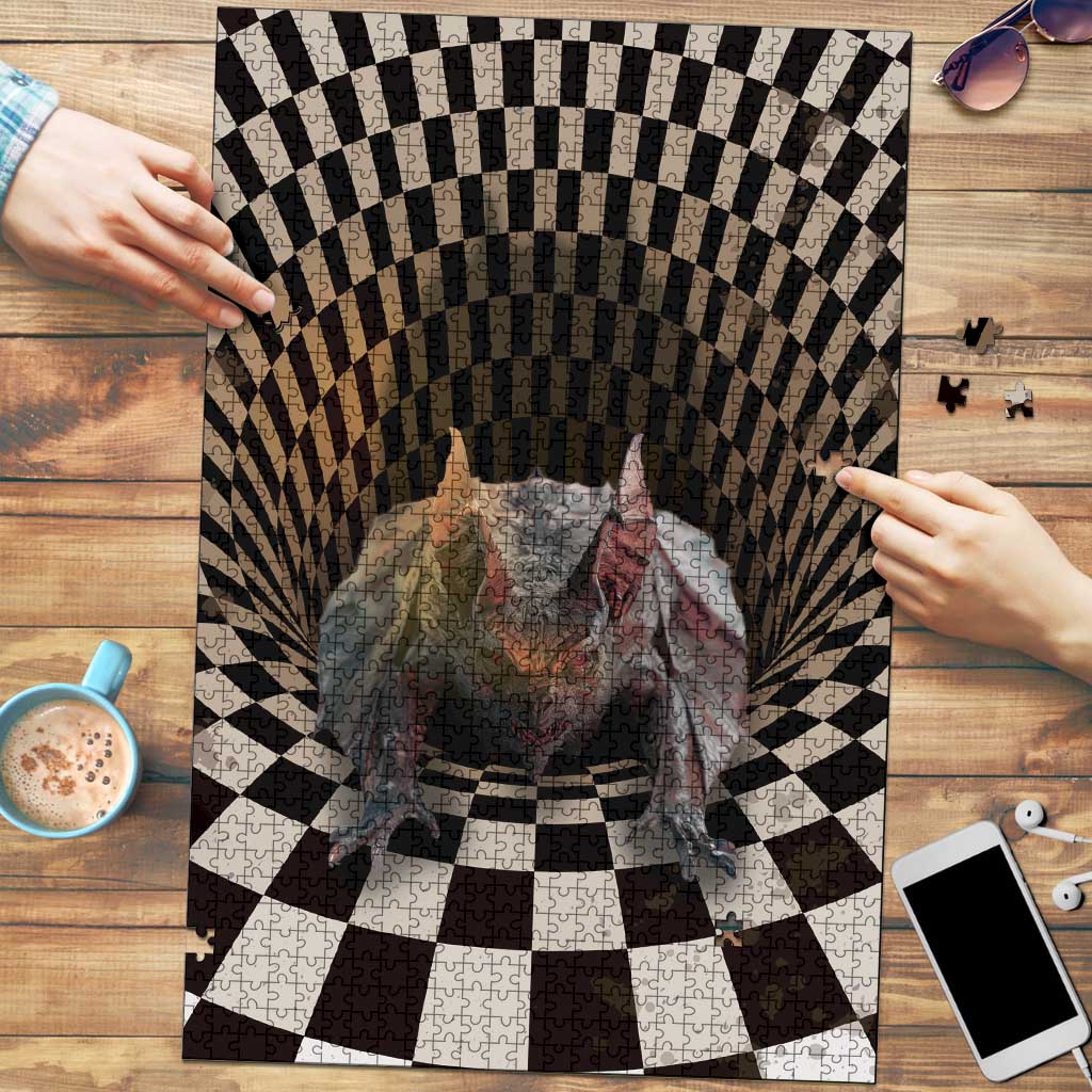 3D Illusion Bat Halloween Puzzle Horror Style - Wonder Print Shop