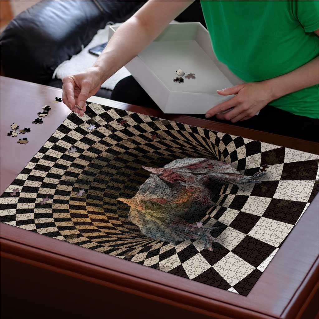 3D Illusion Bat Halloween Puzzle Horror Style - Wonder Print Shop