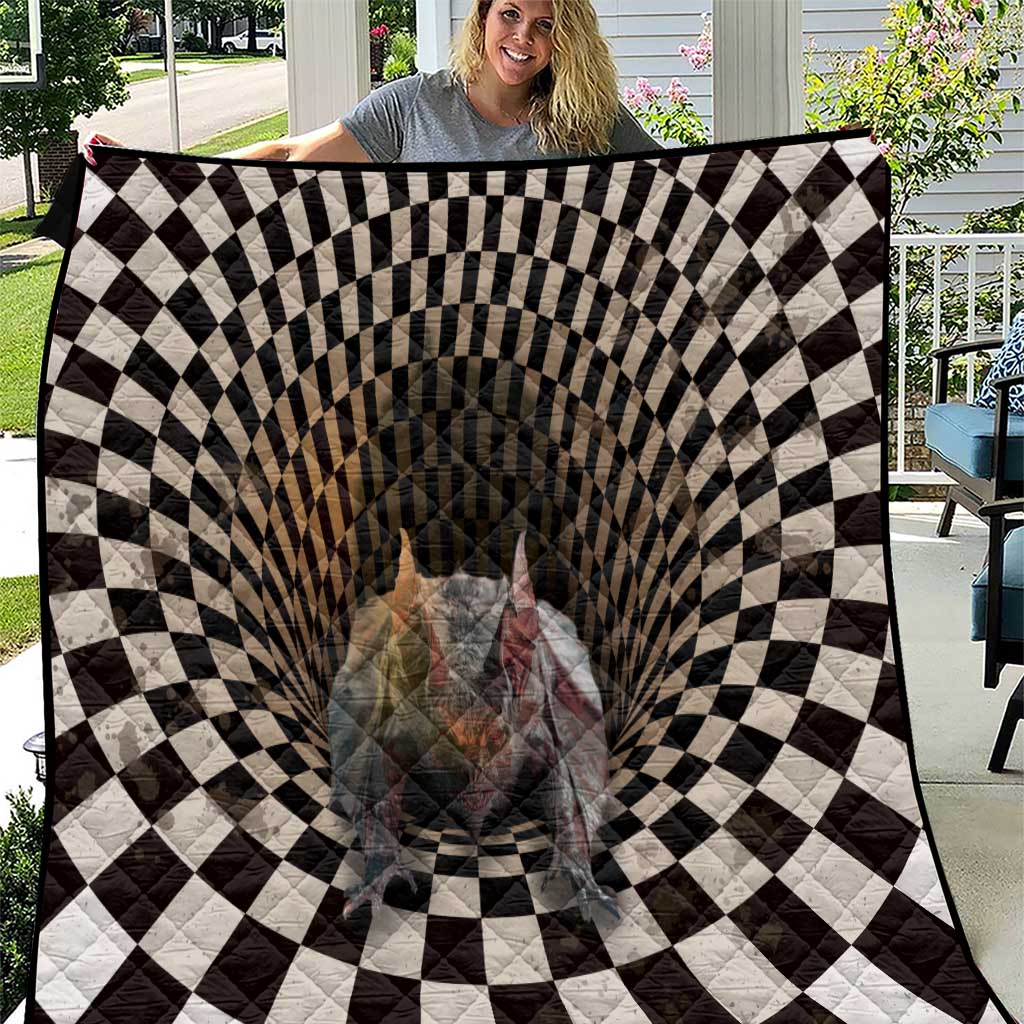 3D Illusion Bat Halloween Quilt Horror Style - Wonder Print Shop