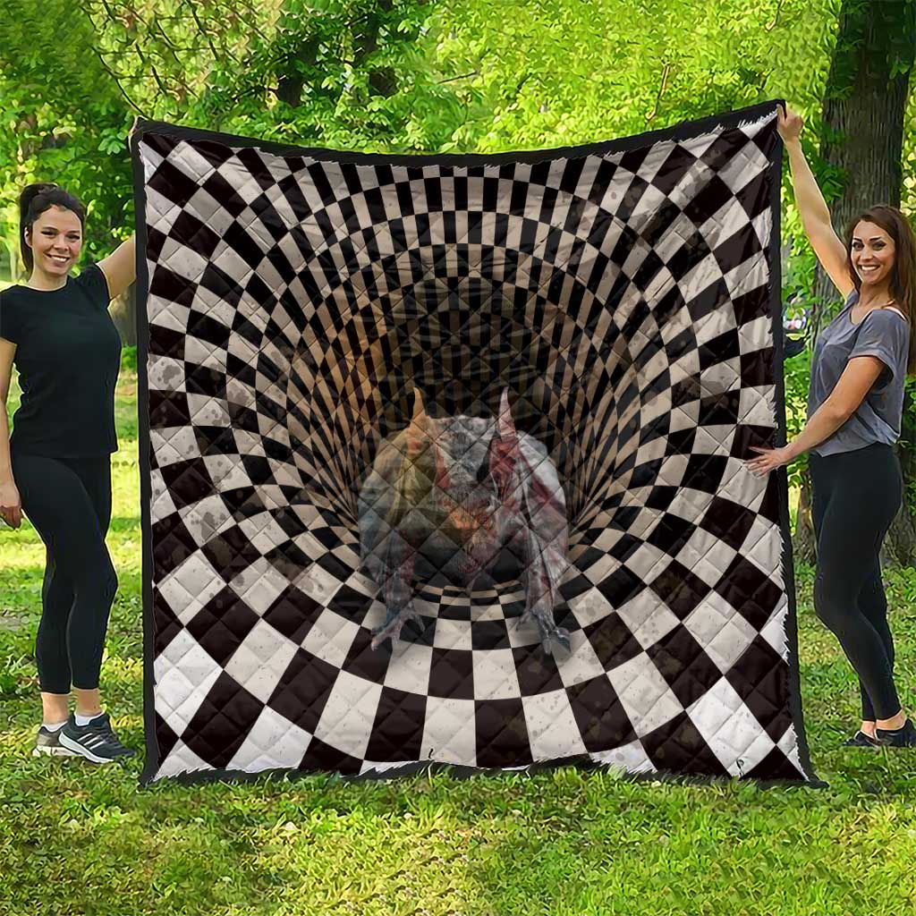 3D Illusion Bat Halloween Quilt Horror Style - Wonder Print Shop