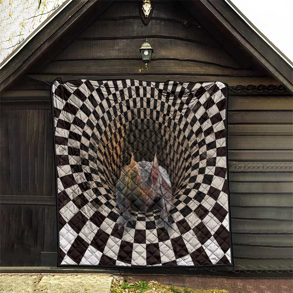 3D Illusion Bat Halloween Quilt Horror Style - Wonder Print Shop