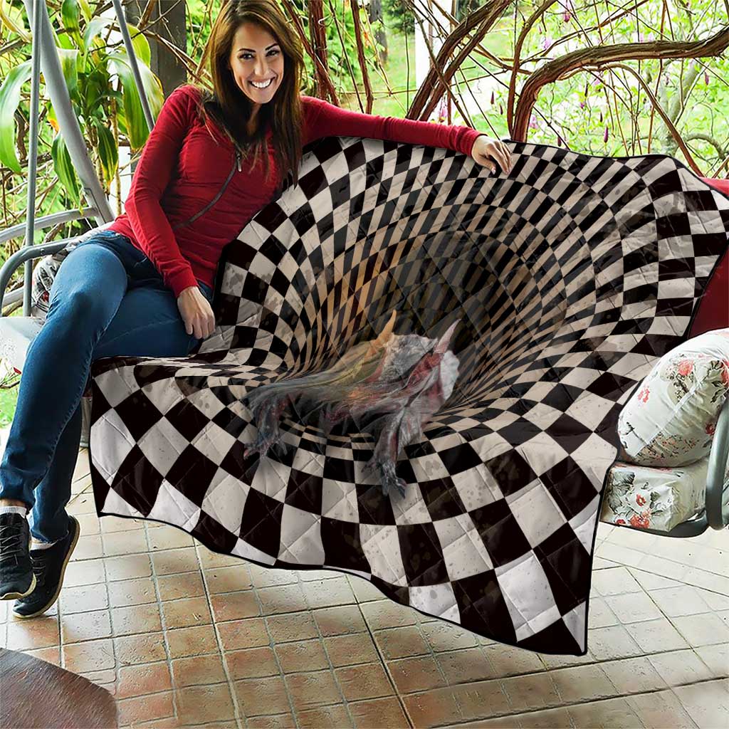 3D Illusion Bat Halloween Quilt Horror Style - Wonder Print Shop