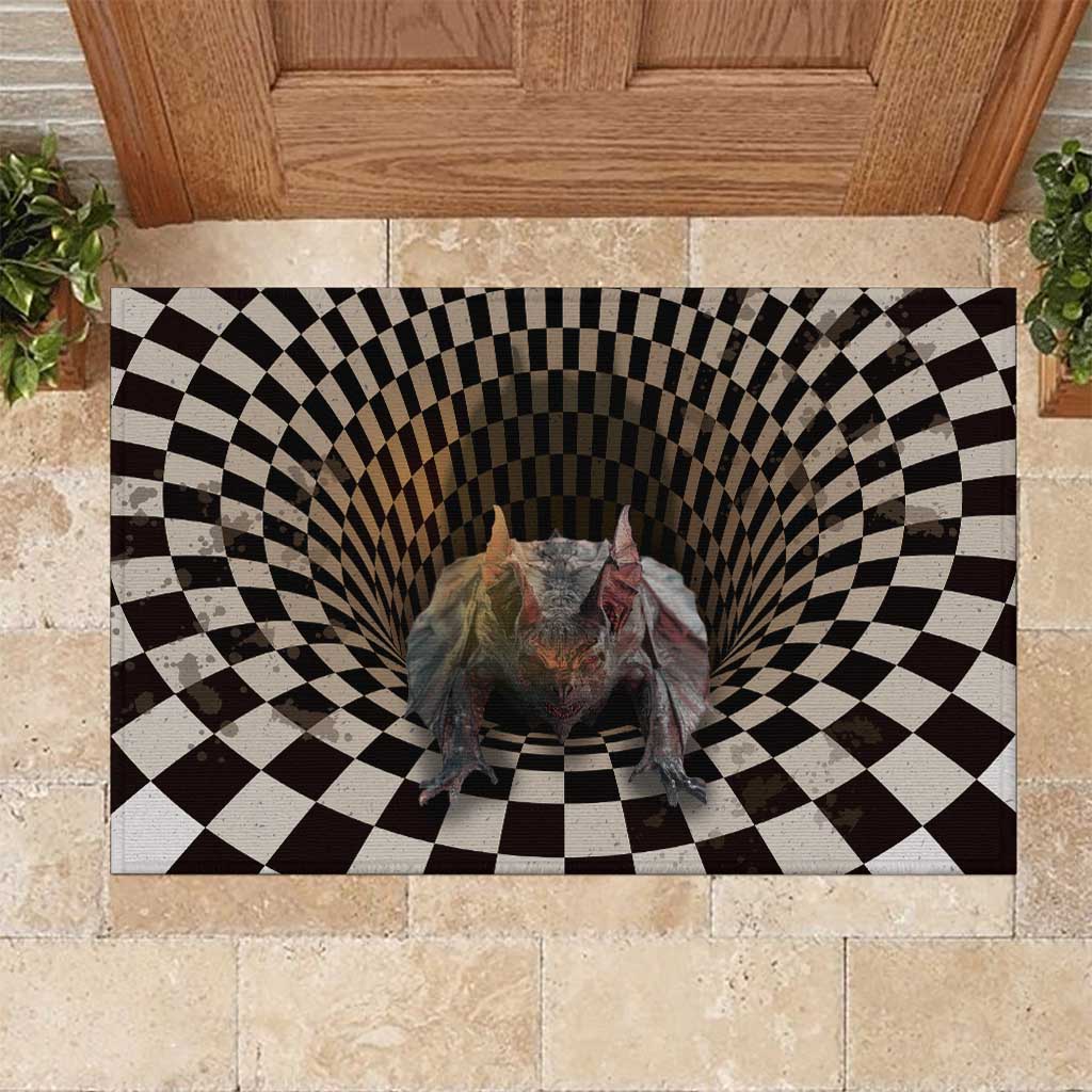3D Illusion Bat Halloween Rubber Doormat Horror Style - Wonder Print Shop