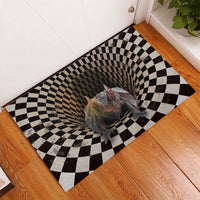 3D Illusion Bat Halloween Rubber Doormat Horror Style - Wonder Print Shop