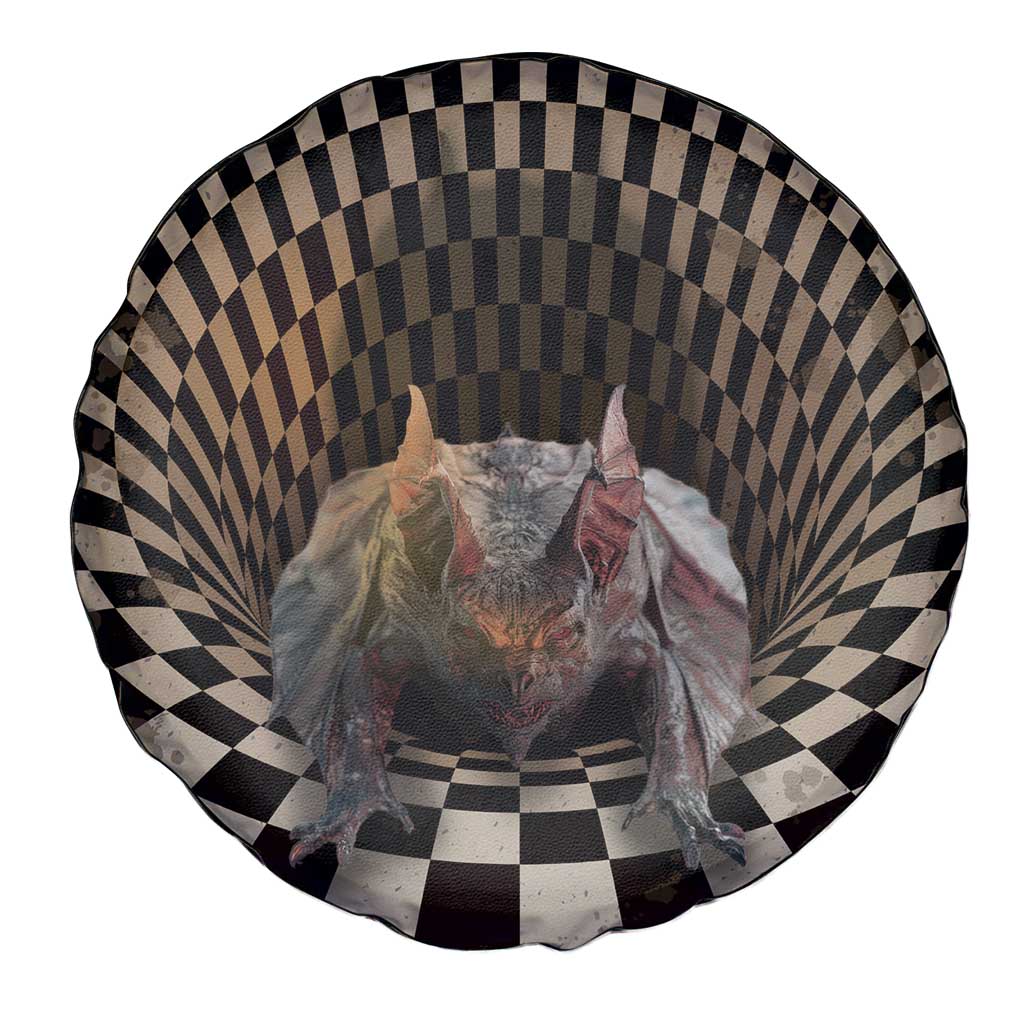 3D Illusion Bat Halloween Spare Tire Cover Horror Style - Wonder Print Shop