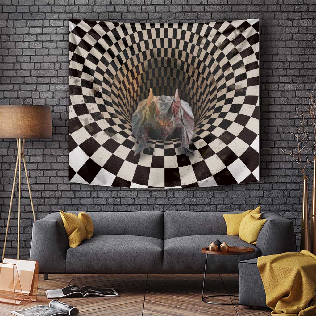 3D Illusion Bat Halloween Tapestry Horror Style - Wonder Print Shop