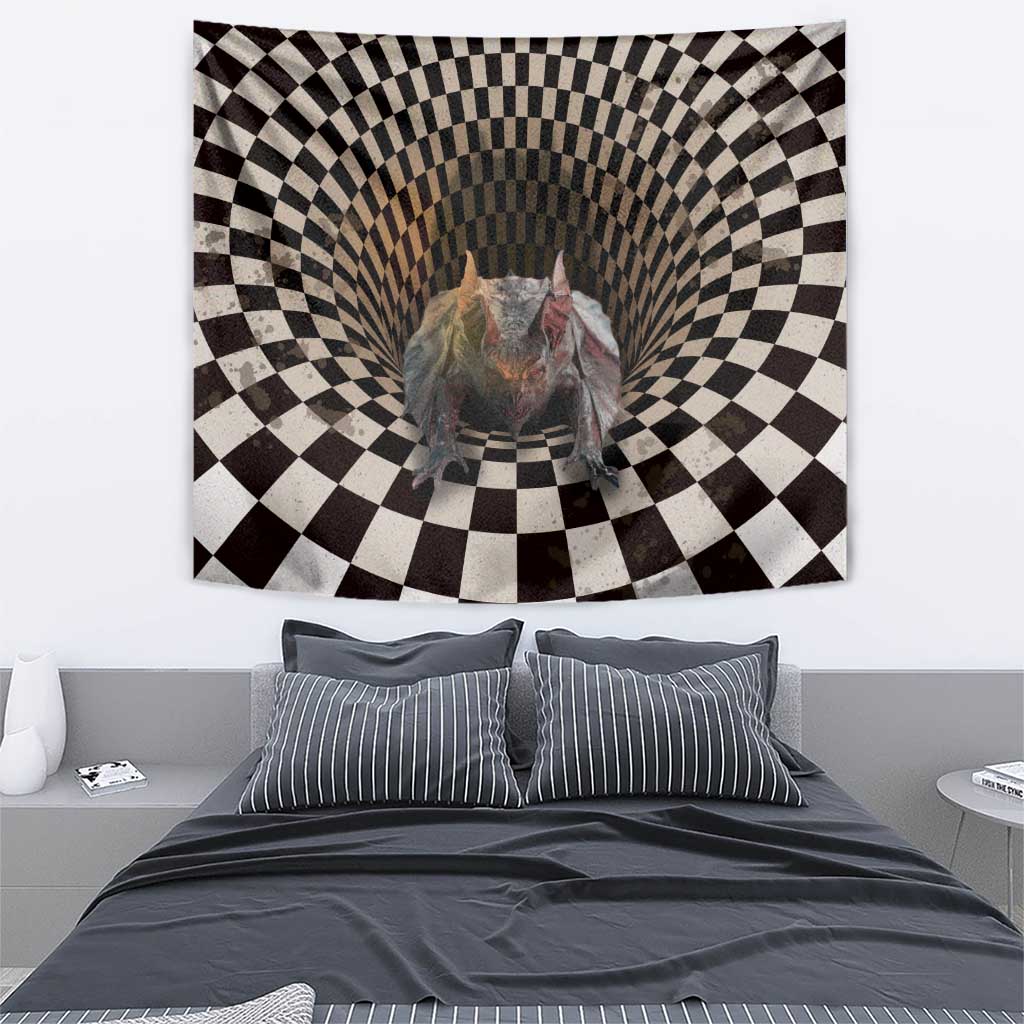 3D Illusion Bat Halloween Tapestry Horror Style - Wonder Print Shop