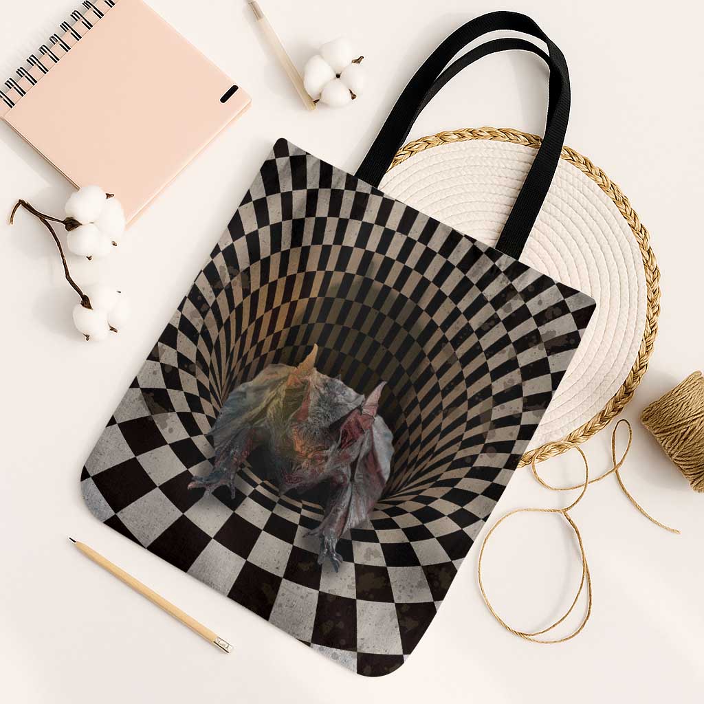 3D Illusion Bat Halloween Tote Bag Horror Style - Wonder Print Shop
