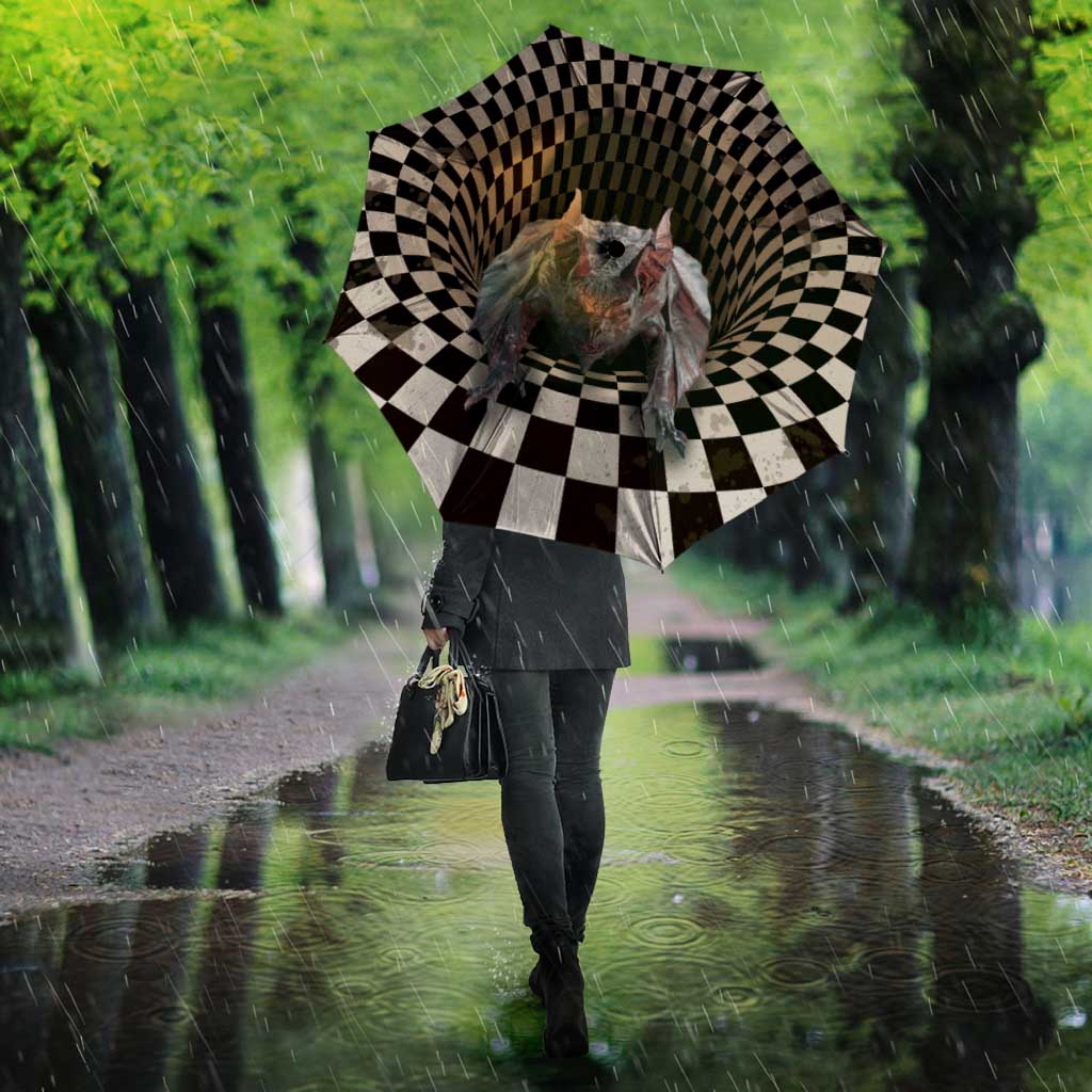 3D Illusion Bat Halloween Umbrella Horror Style - Wonder Print Shop