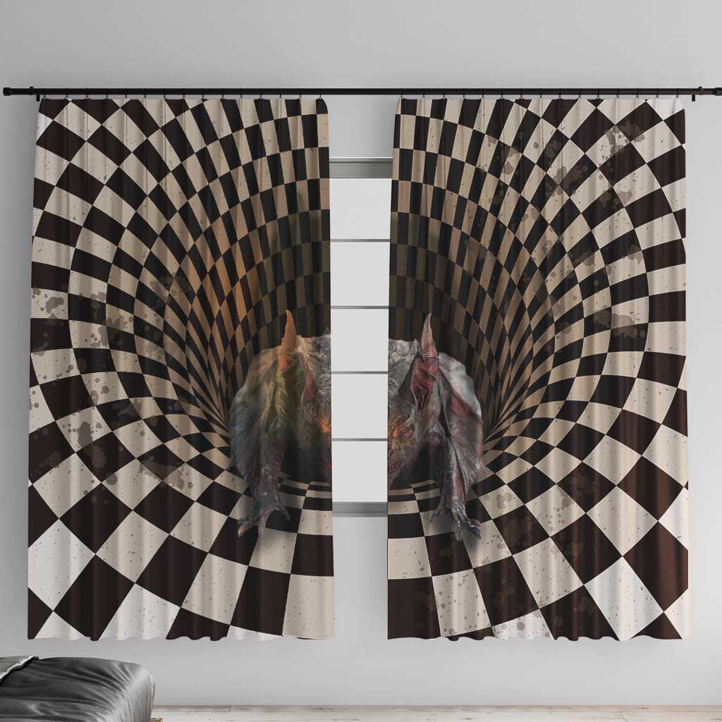 3D Illusion Bat Halloween Window Curtain Horror Style - Wonder Print Shop