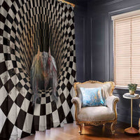 3D Illusion Bat Halloween Window Curtain Horror Style - Wonder Print Shop