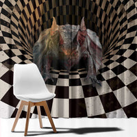 3D Illusion Bat Halloween Window Curtain Horror Style - Wonder Print Shop