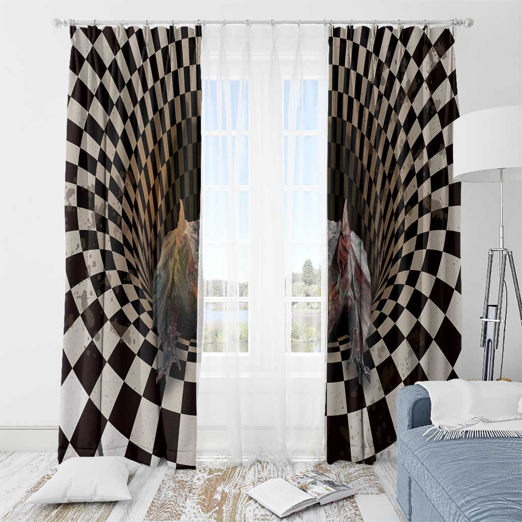 3D Illusion Bat Halloween Window Curtain Horror Style - Wonder Print Shop