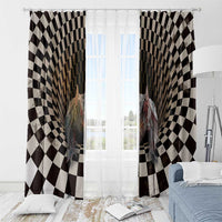 3D Illusion Bat Halloween Window Curtain Horror Style - Wonder Print Shop