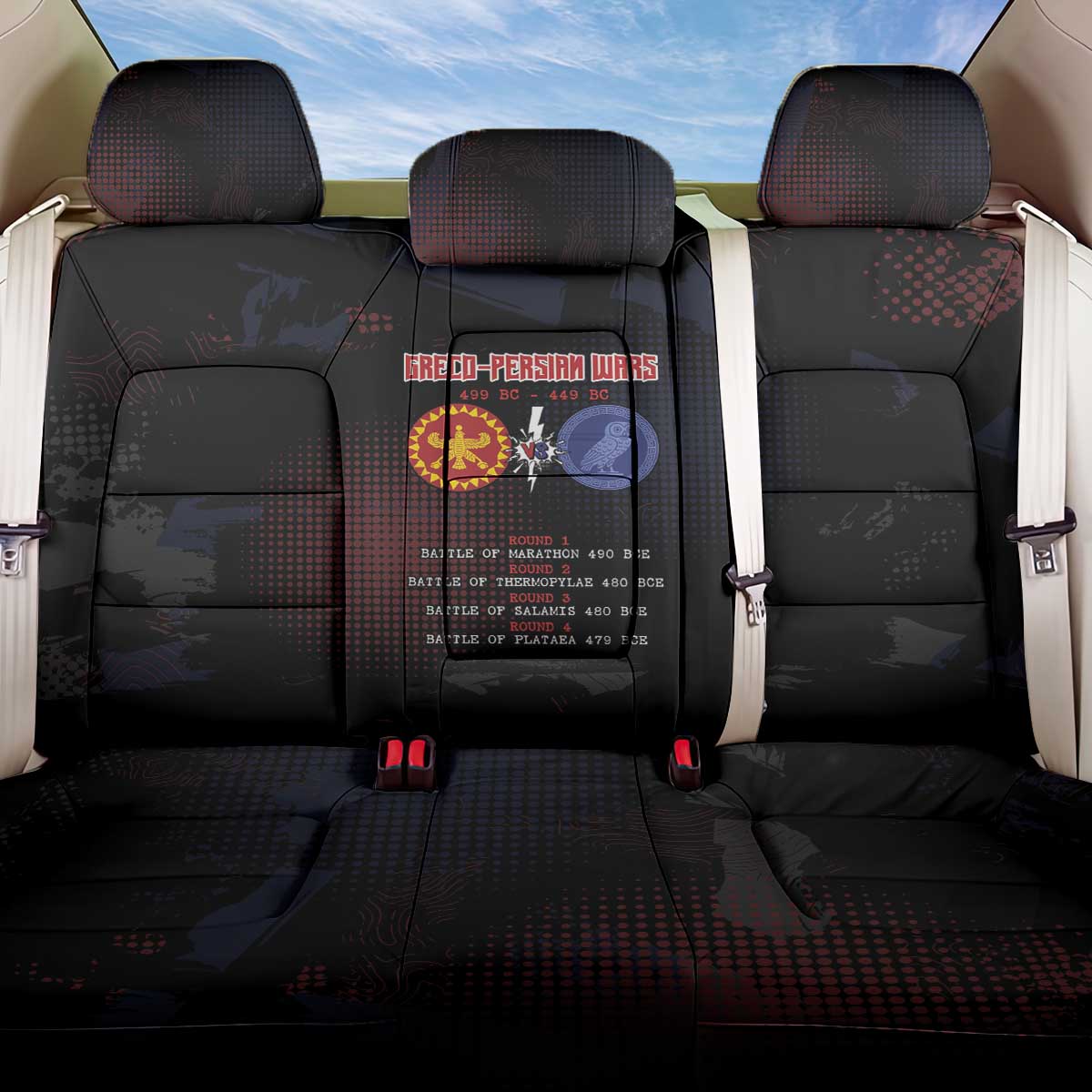 Delian League Back Car Seat Cover Greek And Persian Wars - Wonder Print Shop