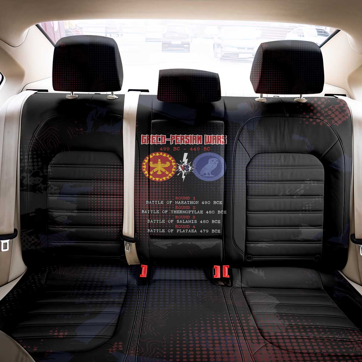 Delian League Back Car Seat Cover Greek And Persian Wars - Wonder Print Shop
