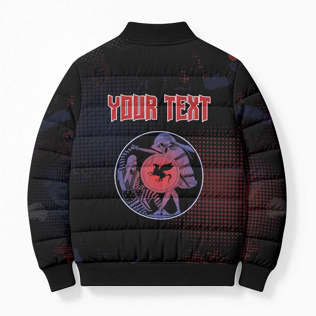 Personalized Delian League Bomber Puffer Jacket Greek And Persian Wars - Wonder Print Shop